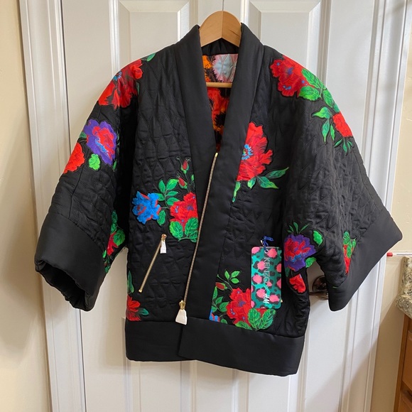 Kenzo x H&M Reversible Pure Silk Kimono Jacket - Picture 2 of 7